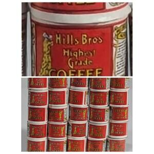 Franklin Mint american country store miniature hills bros coffee lot 1984 vtg